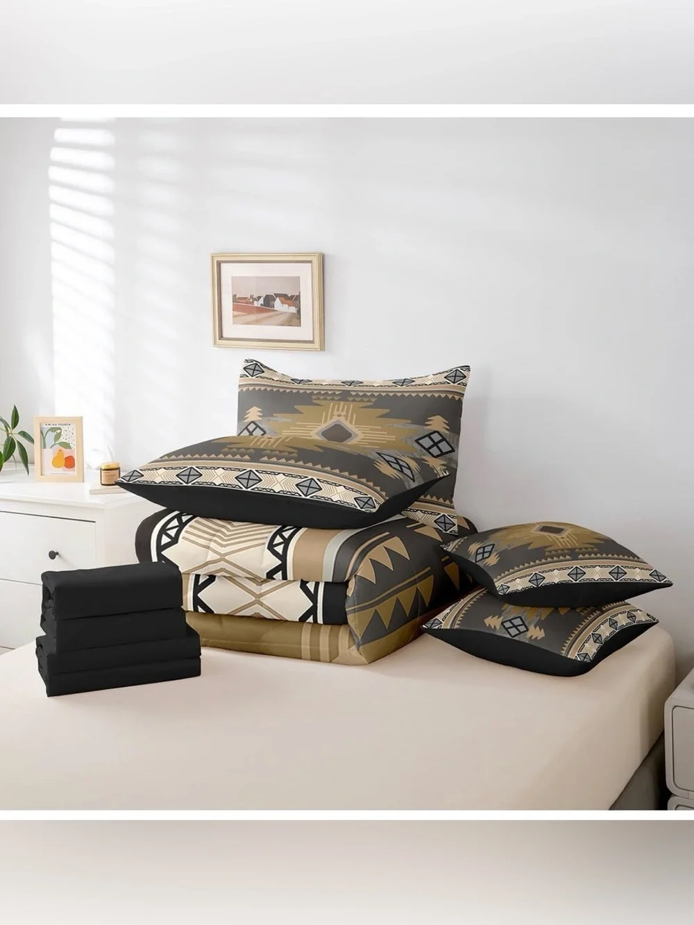 7 Pieces Bedding Set Western Decor Bed Set
